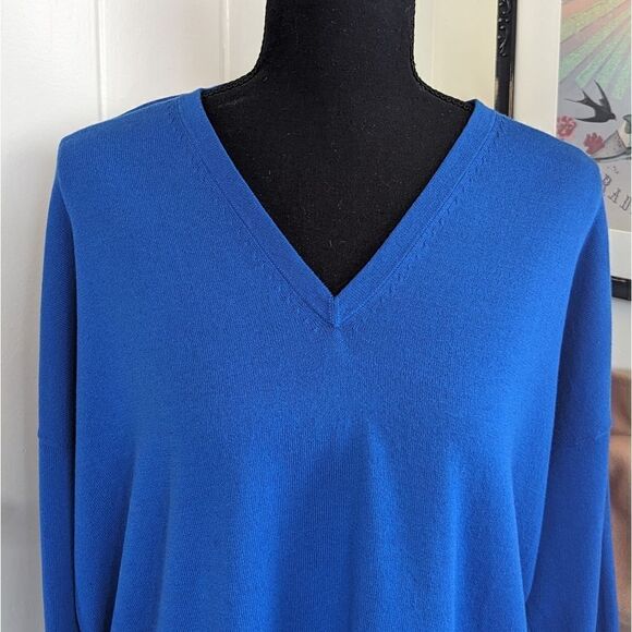 Eileen Fisher Quiet Luxury Preppy Coastal Classic Capsule Sailor Chic Sweater LG - Picture 5 of 13